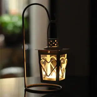 Стеклянный металлический подсвечник Марокканская столовая настольная лампа