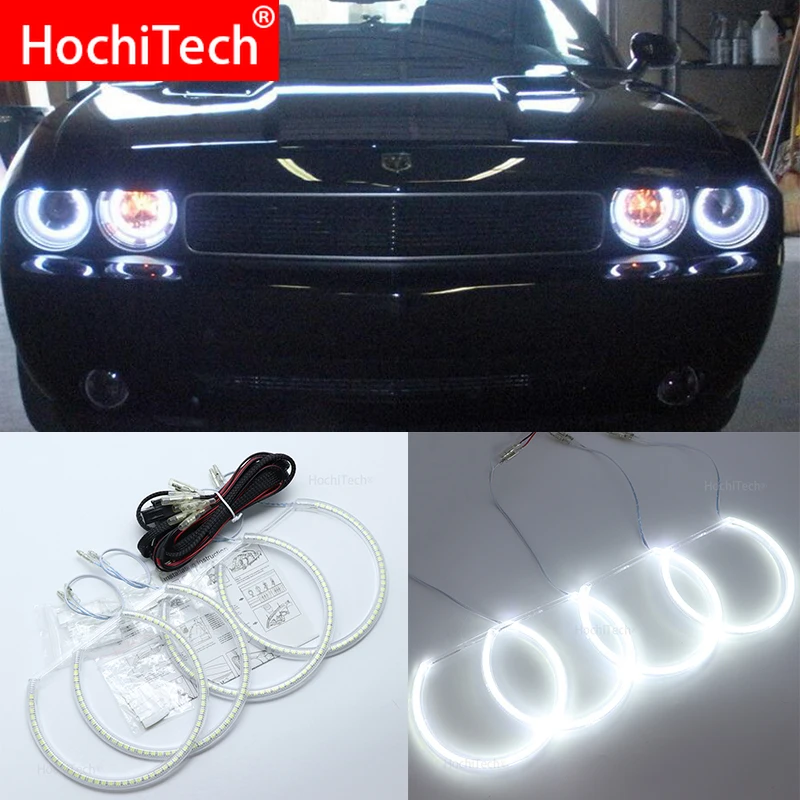 

For Dodge challenger 2008-2014 Super Bright white color 3528 SMD led Angel Eyes kit daytime running light DRL