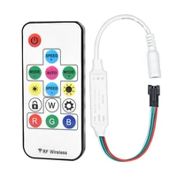 wireless mini rf led remote controller 14key 300 color modes sp103e for dc 12v ws2811 dream color led strip module pixel light
