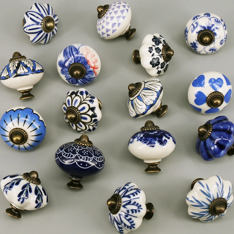 1x ручная печать керамическая мебель для спальни дверная ручка кухонный