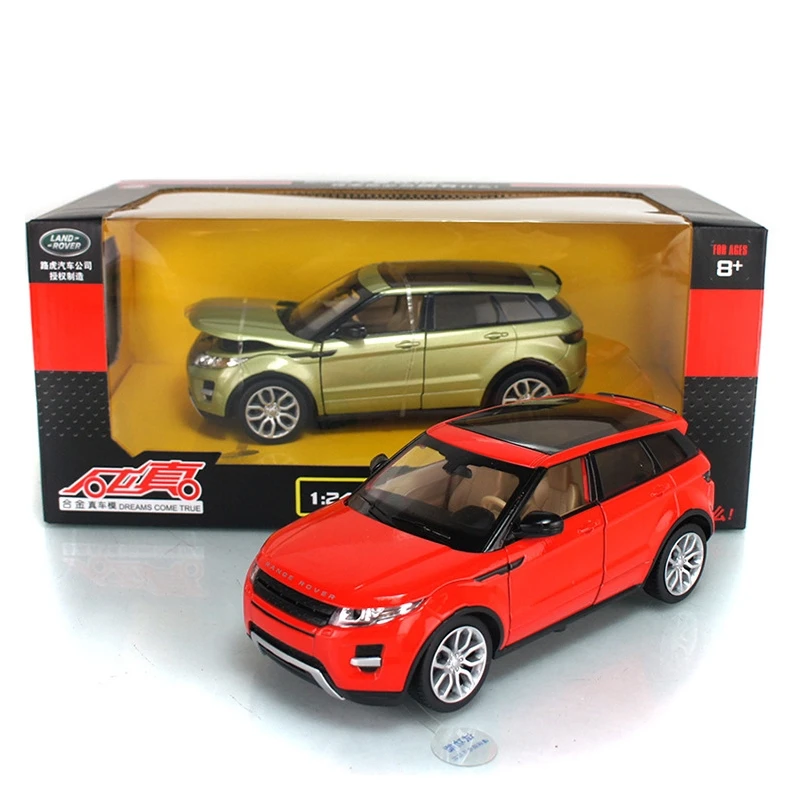 1:24 Масштаб Литой Сплав металла роскошная модель автомобиля SUV для Range Rover Evoque коллекция класса Модель звук и светильник игрушки автомобиль