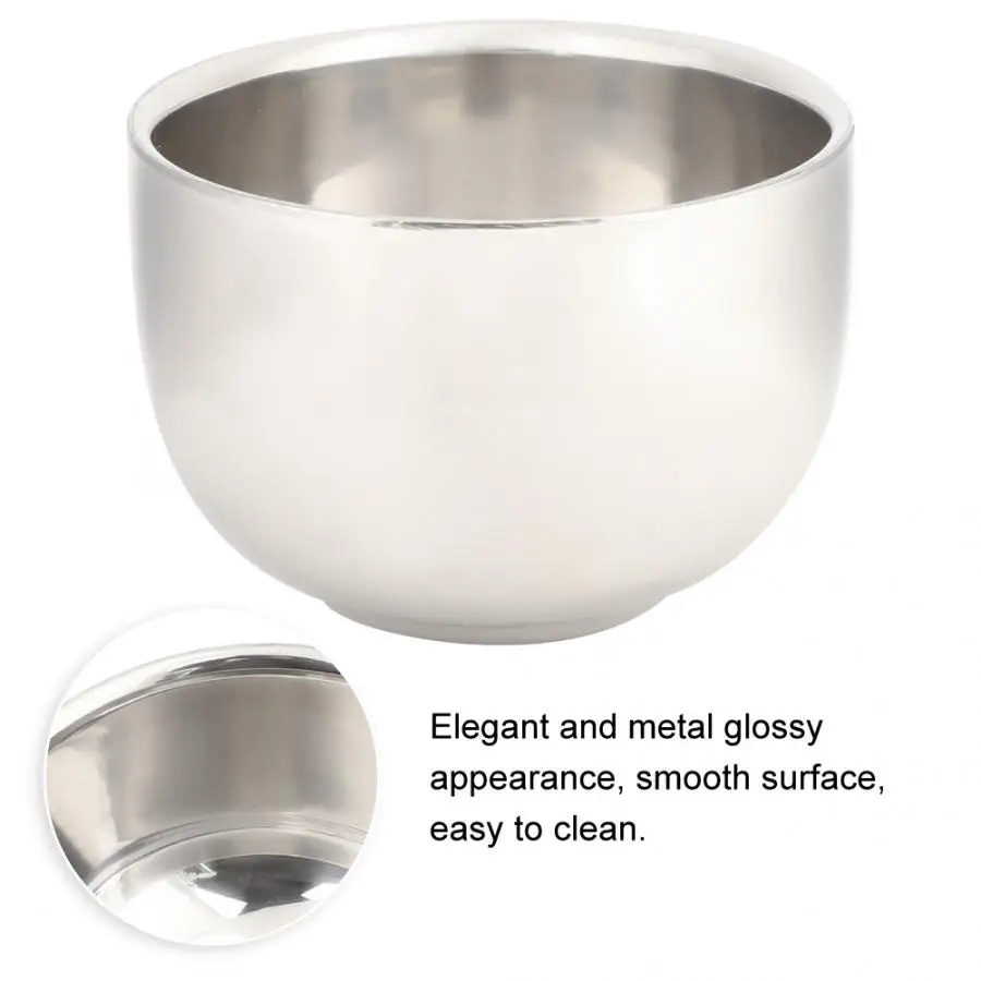 Миска для мыла бритья из нержавеющей стали Мужская Чаша аксессуар инструмент