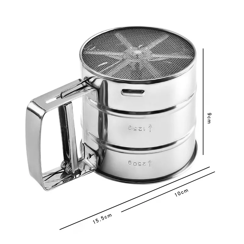 Ручное сито для муки из нержавеющей стали порошка сетчатый нож выпечки кухонный