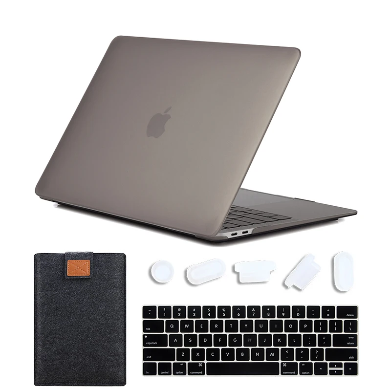 Matte Gray 02 MTT матовый чехол для ноутбука Macbook Pro 13 15 дюймов Жесткий Чехол для mac book Air Pro retina 11 12 13 15 Сенсорная панель сумка для ноутбука - Цвет: Matte Gray 02
