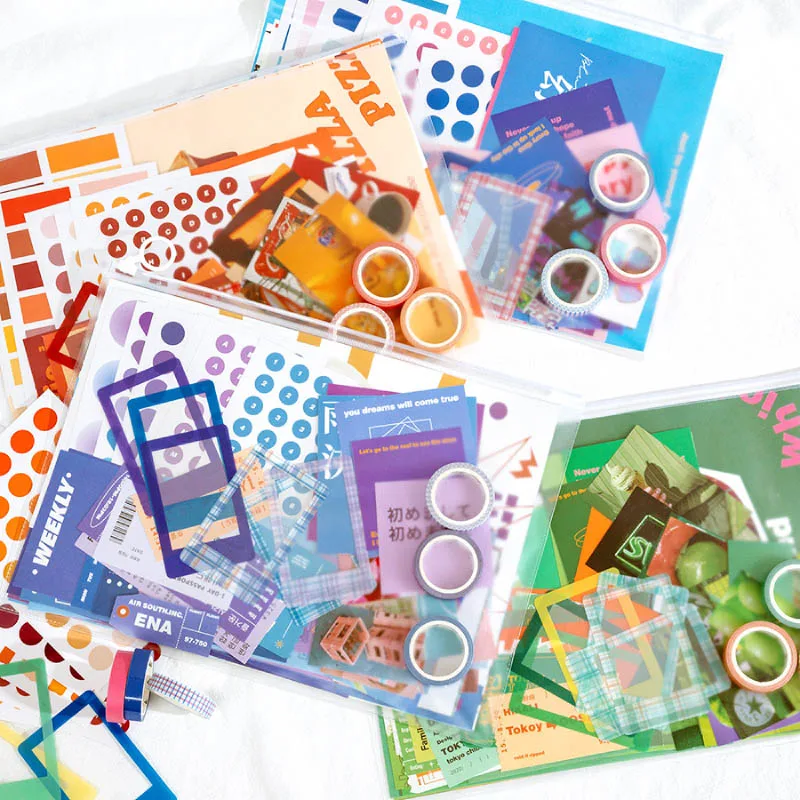 Набор декоративных стикеров для записей бумажные карточки скрапбукинга 64