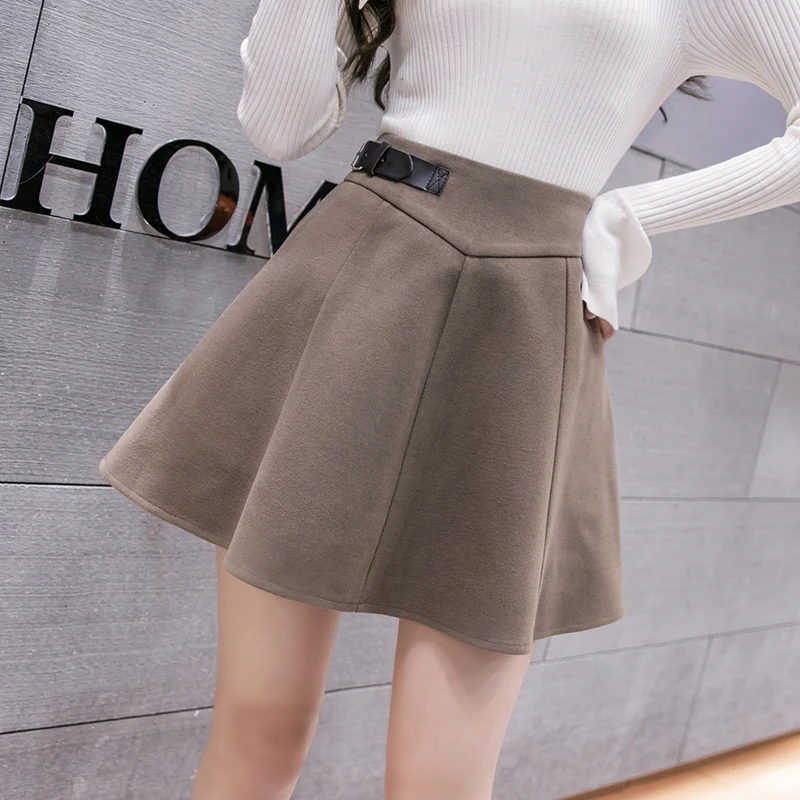 

Юбка Шерстяная женская, трапециевидная, с высокой талией, Осень-зима