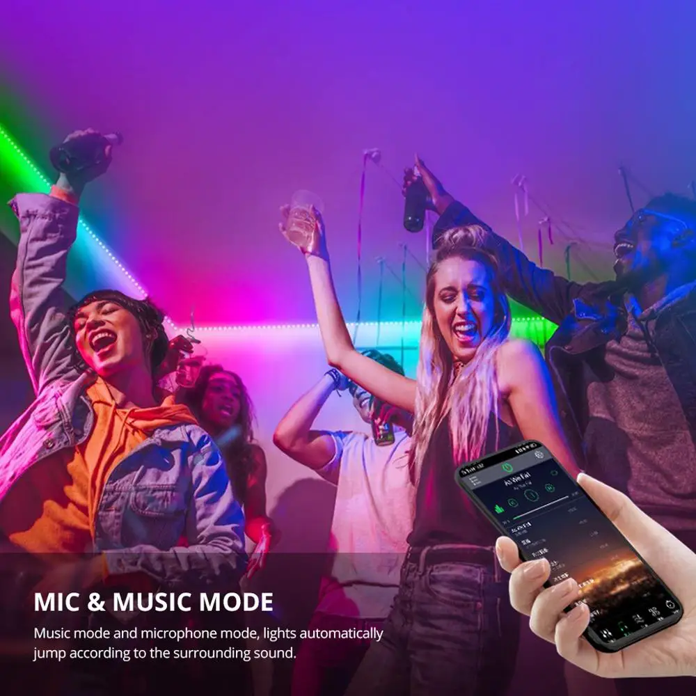 Светодиодная Rgb лента с Bluetooth гибкая Led полоска беспроводным управлением цветная