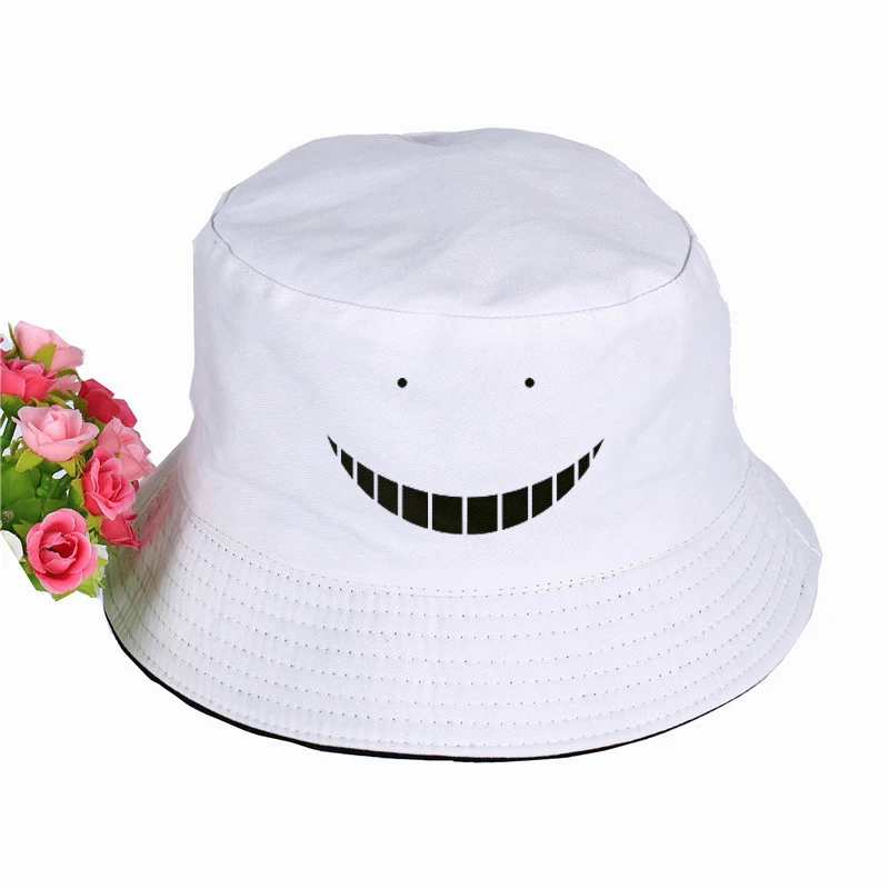 

Anime Assassination Classroom Panama Bucket Hat Men and women Summer Sport Cap Sun Visor Fishing Casual Solid Color Hats