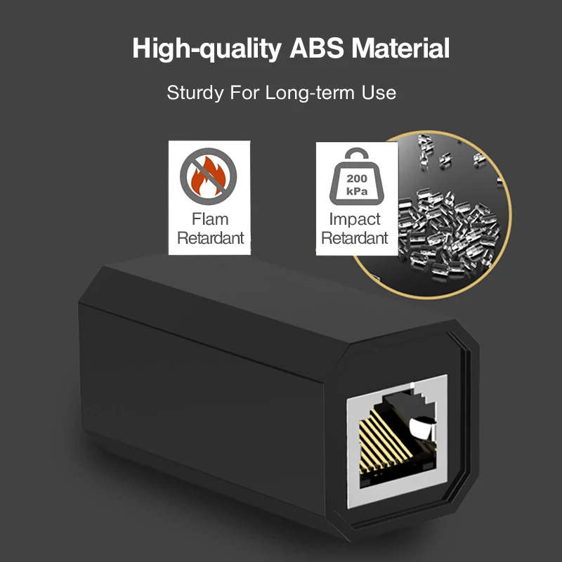 Ethernet-коннектор мама-мама со встроенным разъемом для Cat5e Cat6 Cat7 RJ45 разъем