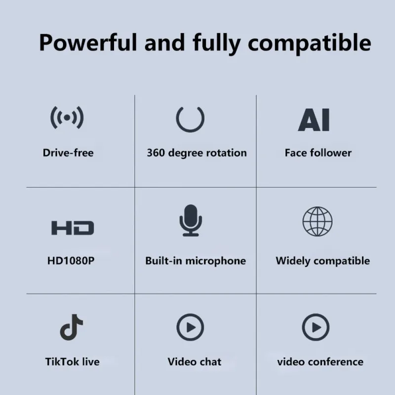 

Webcam 1080p Full HD, Live Streaming Camera With Noise Reduction Microphone, Desktop Or Laptop USB Webcam For Widescreen Video