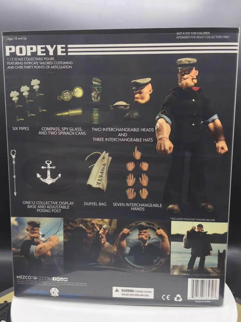 1/12 Mezco Toyz Popeye One:12 коллектив человек моряк фигурка модель игрушки|Игровые фигурки