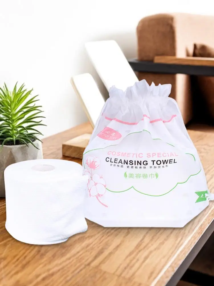

Disposable Face Towels Bathroom Cotton Facial Tissue Makeup Remover Washable Pads Make Up Wipes Dry And Wet Skincare Roll Paper