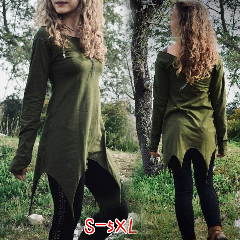 Женская футболка в стиле ретро средневекового Ренессанса Асимметричная