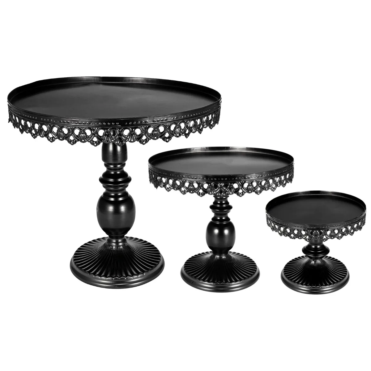 

3 Pieces Metal Iron Cake Stand Set Wedding Cake Tools Fondant Cake Display Kit For Party Bakeware Cake Tools Baker Accessories