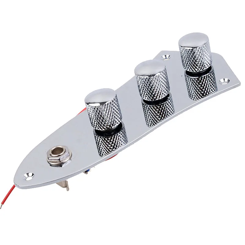 Jazz Bass JB Switch Control Plate Assembly Knobs Pots Loaded M511 Chrome Plated with 3 Screws | Спорт и развлечения