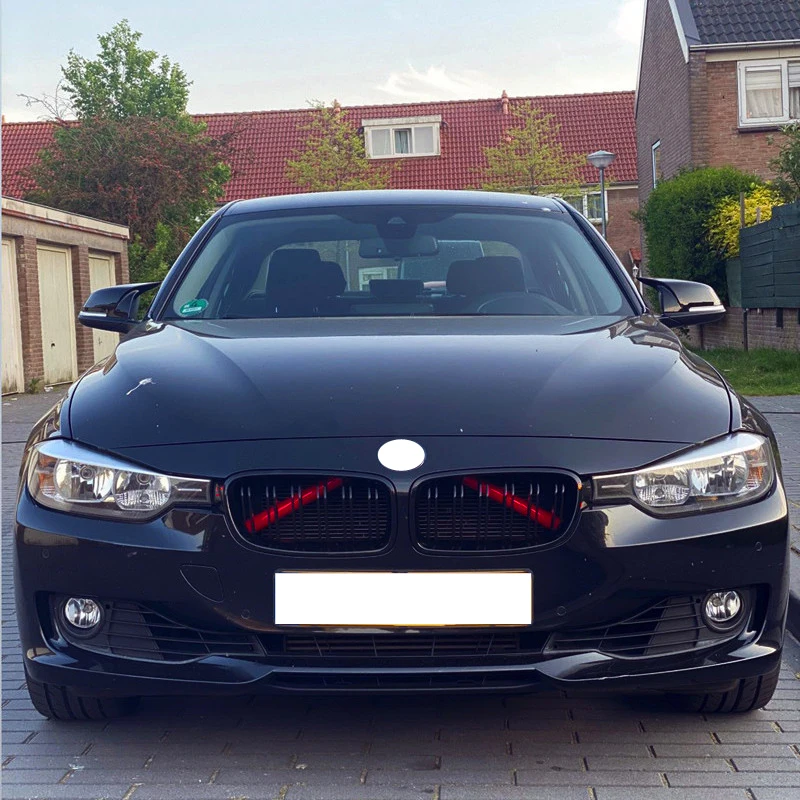 

M Sport Style Front Grille Trim Strips Cover Frame Stickers For BMW 3 Series F30 F31 320i 328i 330i 335i Sedan & Touring 2012-up