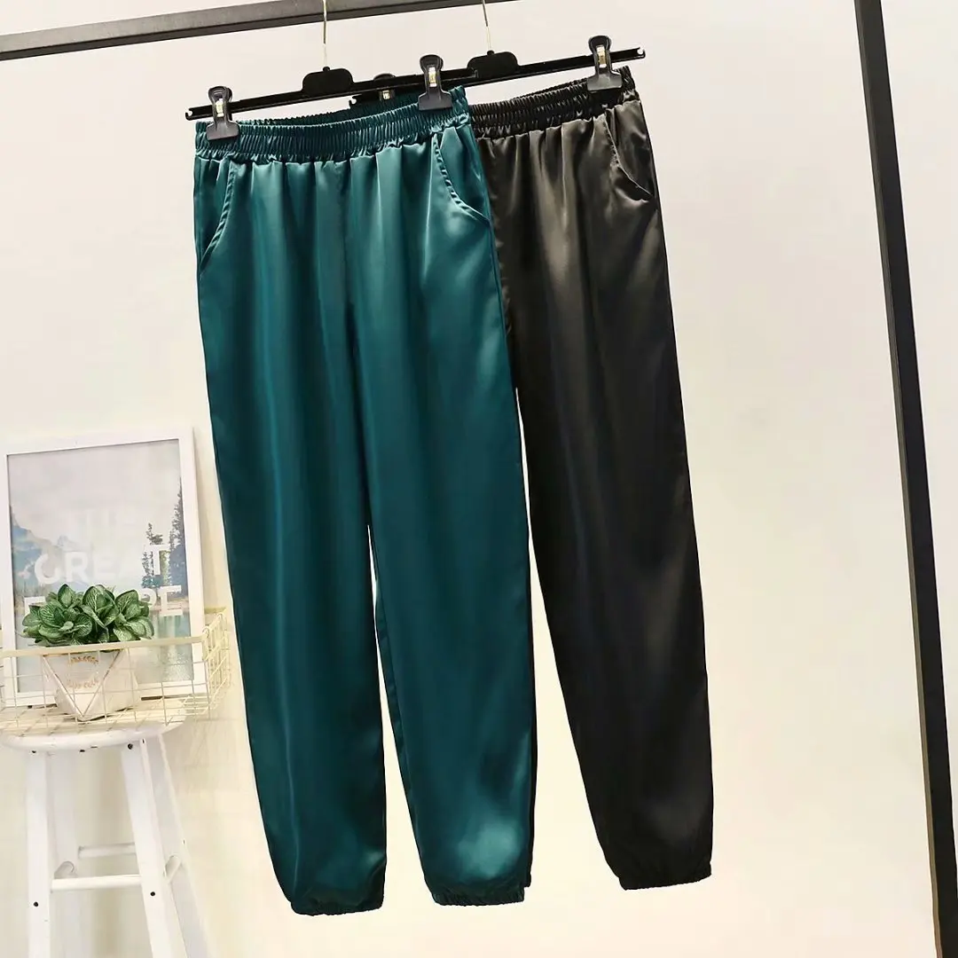 Женские весенние штаны женские штаны-шаровары из парчи со льдом брюки с
