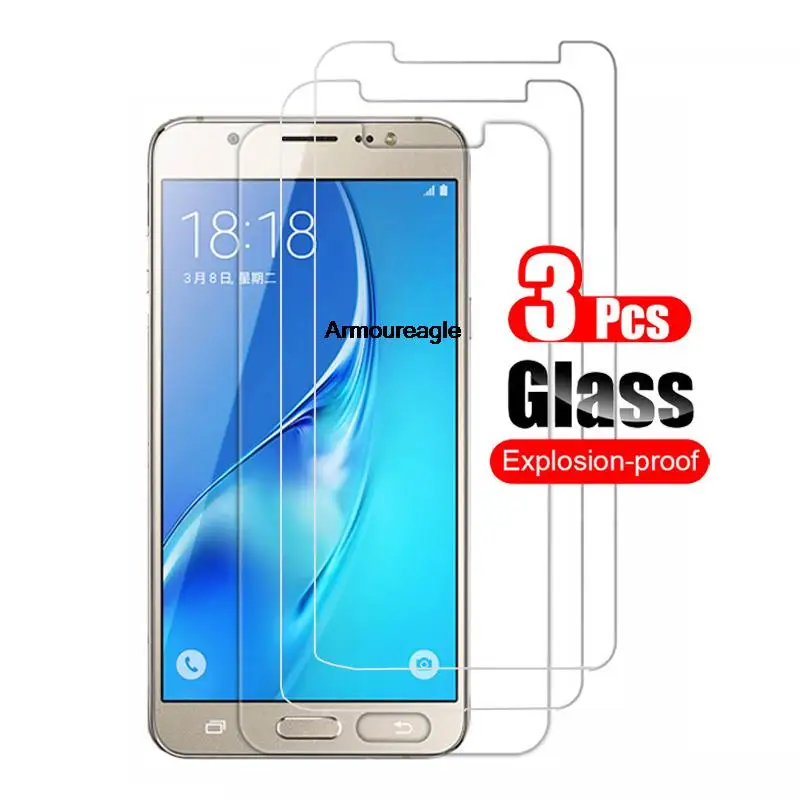 3 шт. закаленное стекло для samsung galaxy j5 2015 j500f 2016 j510f 2017 j530f защита экрана телефона