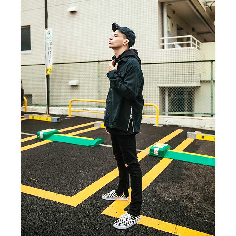 VIISHOW 2018 новая весенняя Модная Джинсовая Куртка мужская черная куртка винтажная