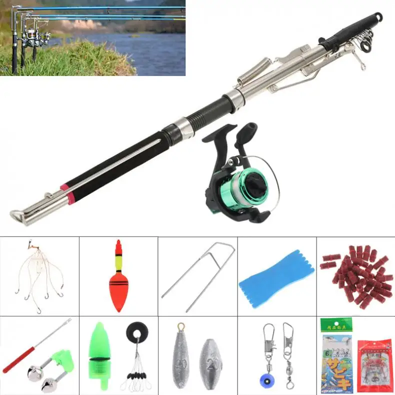 Автоматическая Удочка 2 4 м с катушкой комбинированный Полный комплект карпами