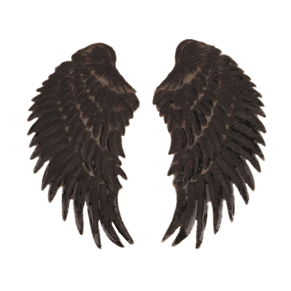 1 пара блесток тканевые крылья патчи шляпа моющиеся блестки шитье аппликация