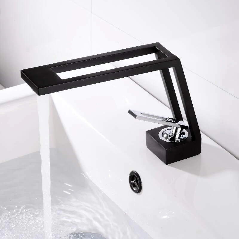 Смеситель для раковины смеситель ванной комнаты черный латунный винтажный с