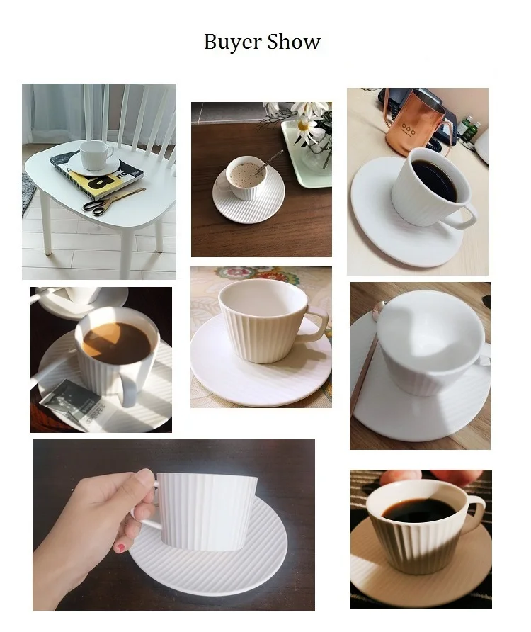 Nordic Retro Europe Style Procelain Coffee Set Tea Set Cup and Saucer Set 200ml Japanese Style Unique Design