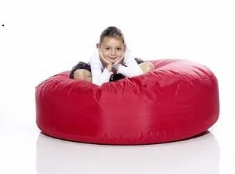 Оранжевая круглая подушка в форме бобового мешка шезлонг для гостиной комфорт и