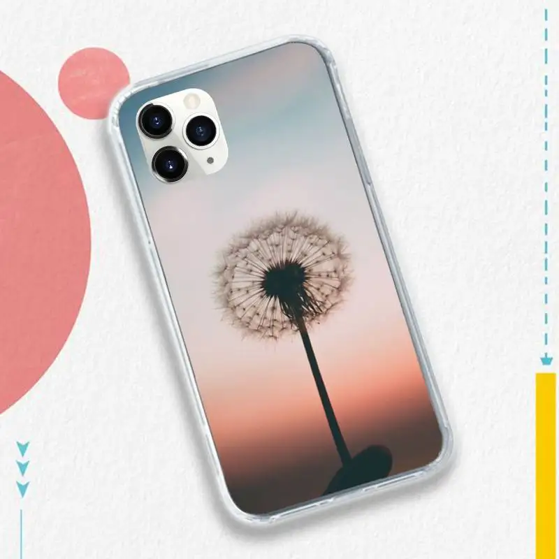 

Dandelion flying flower Phone Case for iPhone 11 12 pro XS MAX 8 7 6 6S Plus X 5S SE 2020 XR