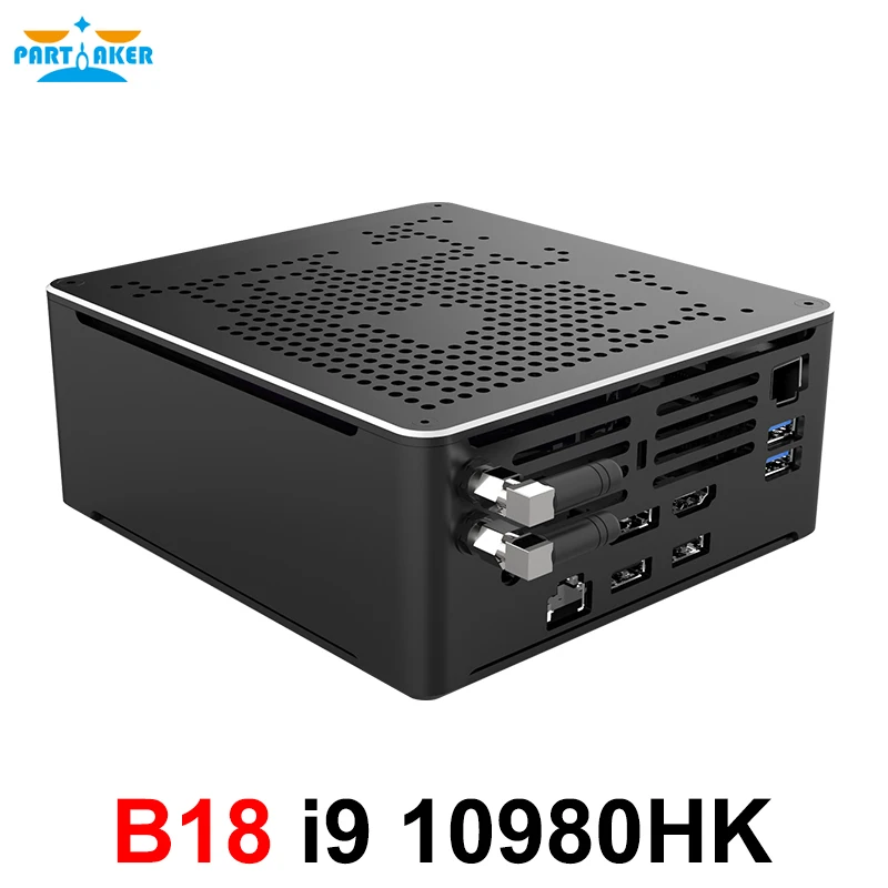 

Игровой мини-компьютер par57 2LAN, Intel i9 10980HK 8 ядер 16 потоков 2 * DDR4 2 * M.2 NVMe SSD Win10 Pro 4K HTPC HDMI DP WiFi