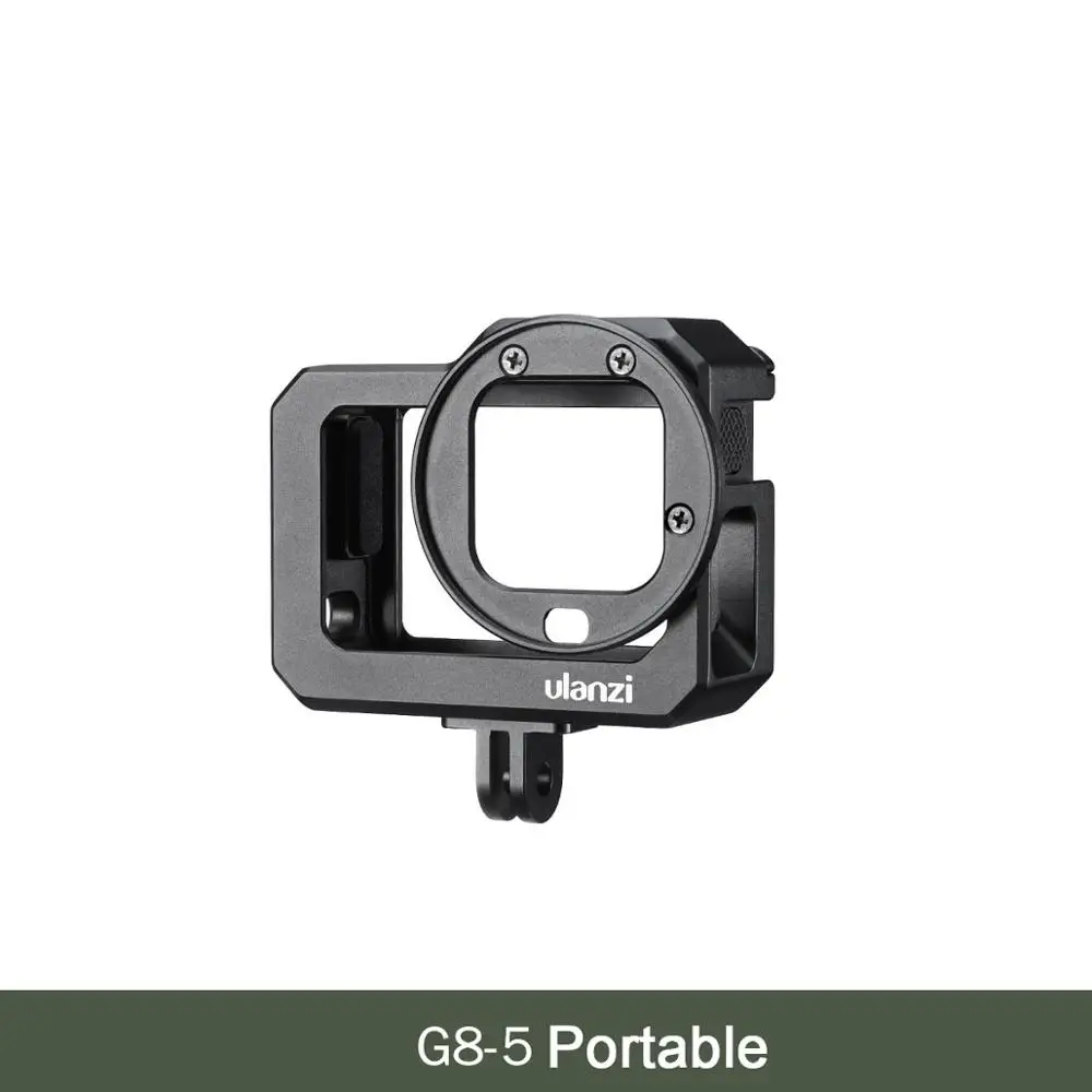 G8-8 Ulanzi металлический чехол Vlog Cage для Gopro 8 черный Холодный башмак микрофонный адаптер чехол светодиодный светильник микрофон Gopro батарея адаптер микрофона - Цвет: G8-8