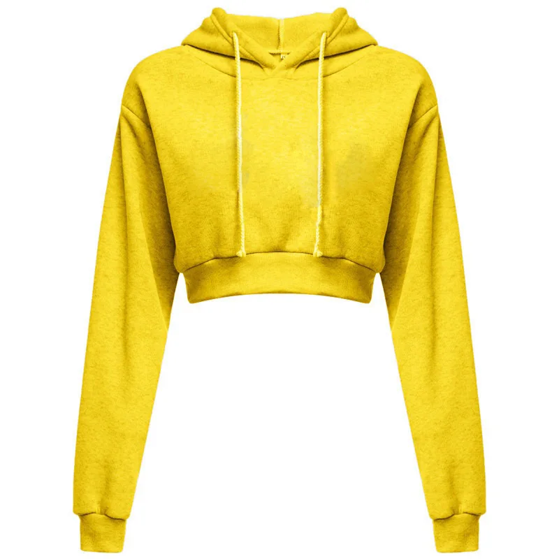 

New Ladies Short Casual Hooded Women's Sweater Spring Autumn Pullover