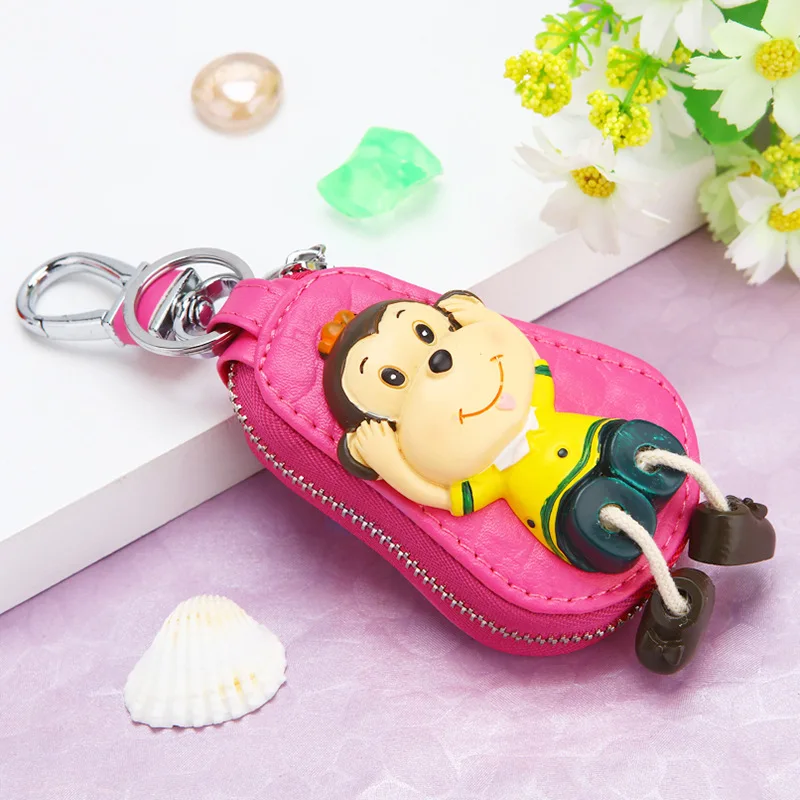 Style40 Милый мультяшный брелок Hello Kitty, модный кожаный кошелек на молнии, брелок для женщин и девочек, брелок для ключей, автомобильный Шарм, ювелирное изделие, подарок - Цвет: Style40
