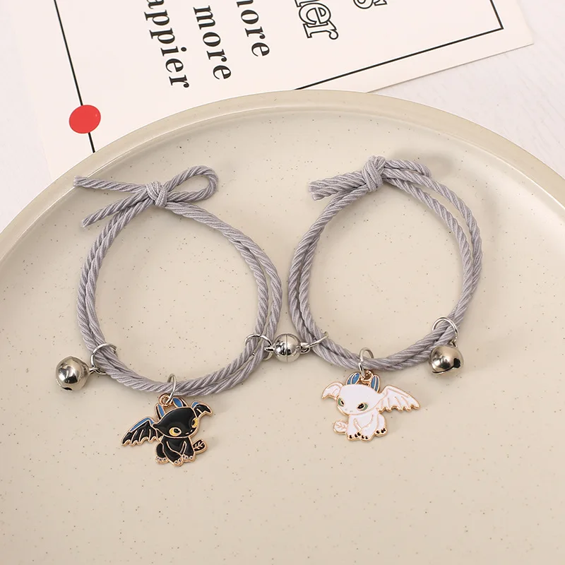Магнитный браслет с колокольчиком для привлечения пары Модный милый мультяшный