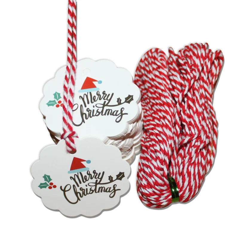 100 шт. дневные бирки бумажные для упаковки конфет на рождественскую вечеринку |