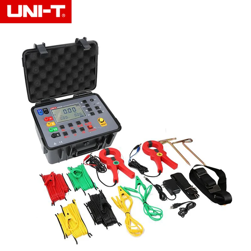 Двойной заземляющий тестер сопротивления большой экран дисплей с