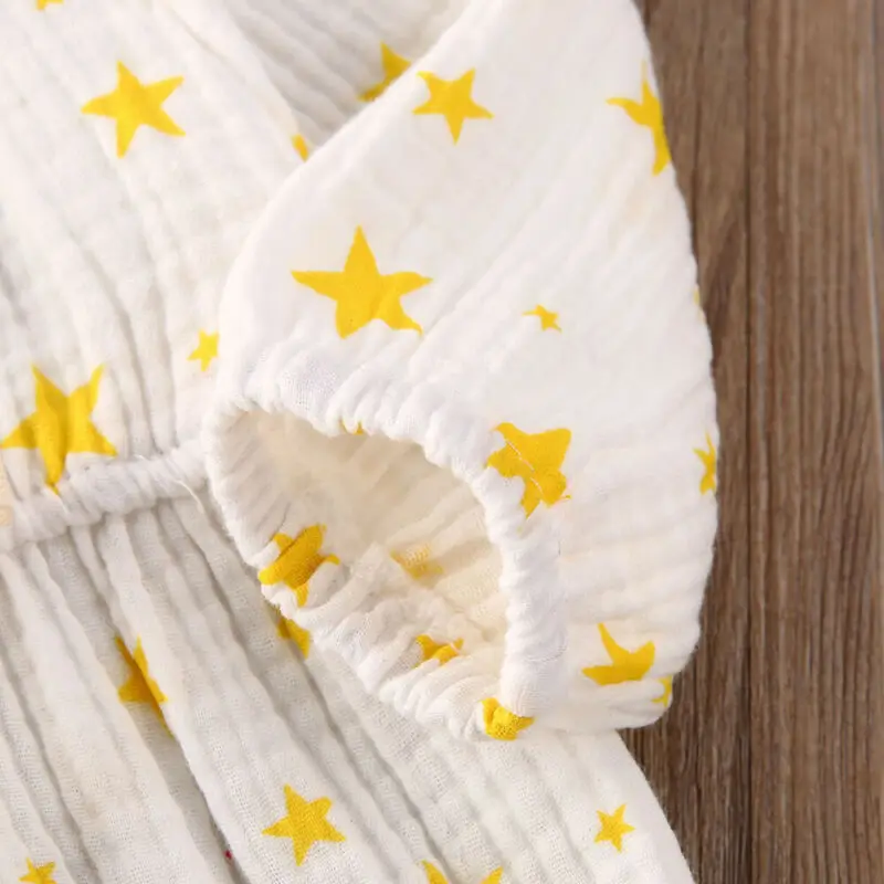 

Imcute 2020 Spring Newborn Baby Girl Casual Clothes Stars Printed Bodysuits Bodysuit Outfit 0-18M