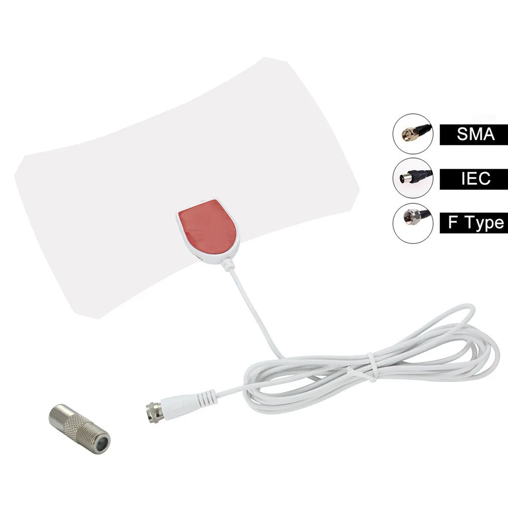 TV Antenna HD TV Fox VHF UHF DVB-T2 25DB Receiver Mini TV Surf Indoor Free Digital TV Antenna 80 Miles HDTV Aerial