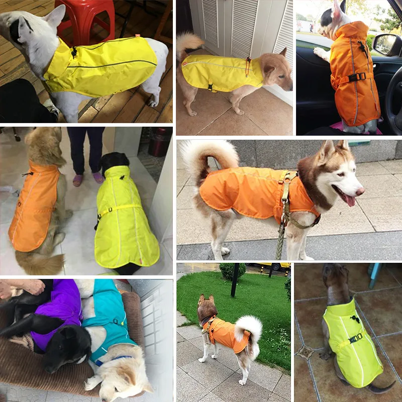 

Pet Dog Raincoat Dog Clothes Pu Waterproof Jacket Rain coat For Dogs Pet Rain Jumpsuit Ropa Perro
