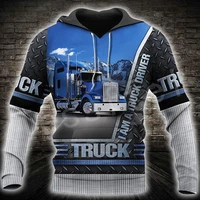 tessffel truck trucker driver pullover tracksuit newfashion crewneck casual menwomen 3dprint sweatshirtshoodieszipjacket a 10