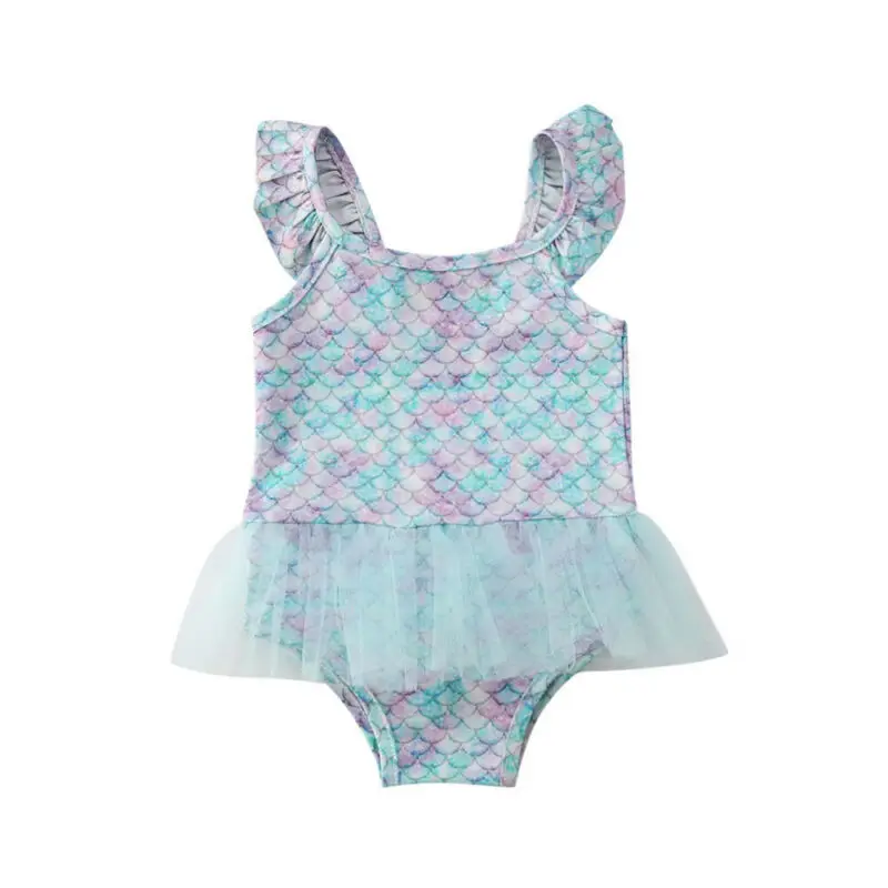 

NEW 2020 Kid Baby Girl Bikini Suit Mermaid One-piece Swimsuit Swimwear Bathing Swimming