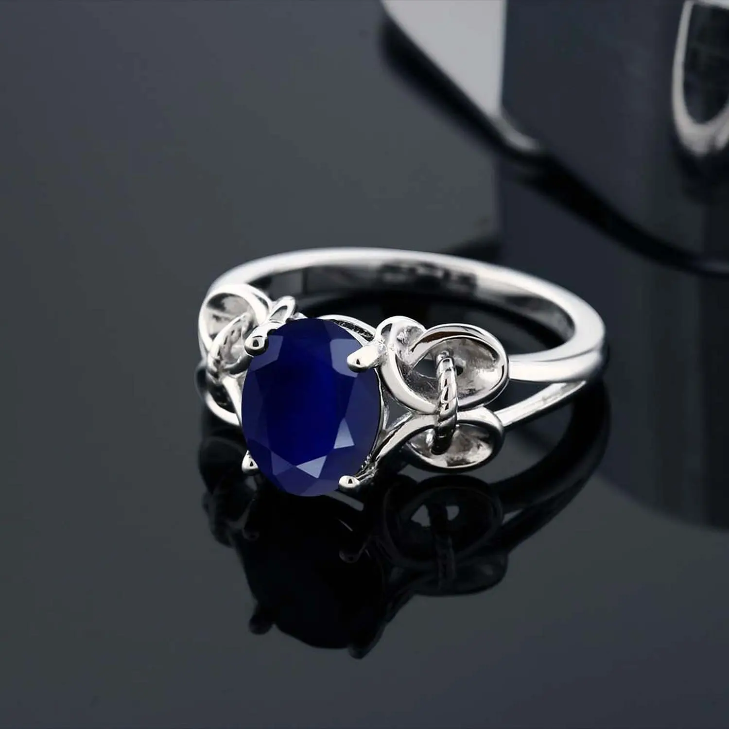 Драгоценный камень 2 50 карат Овальный натуральный синий сапфир драгоценный