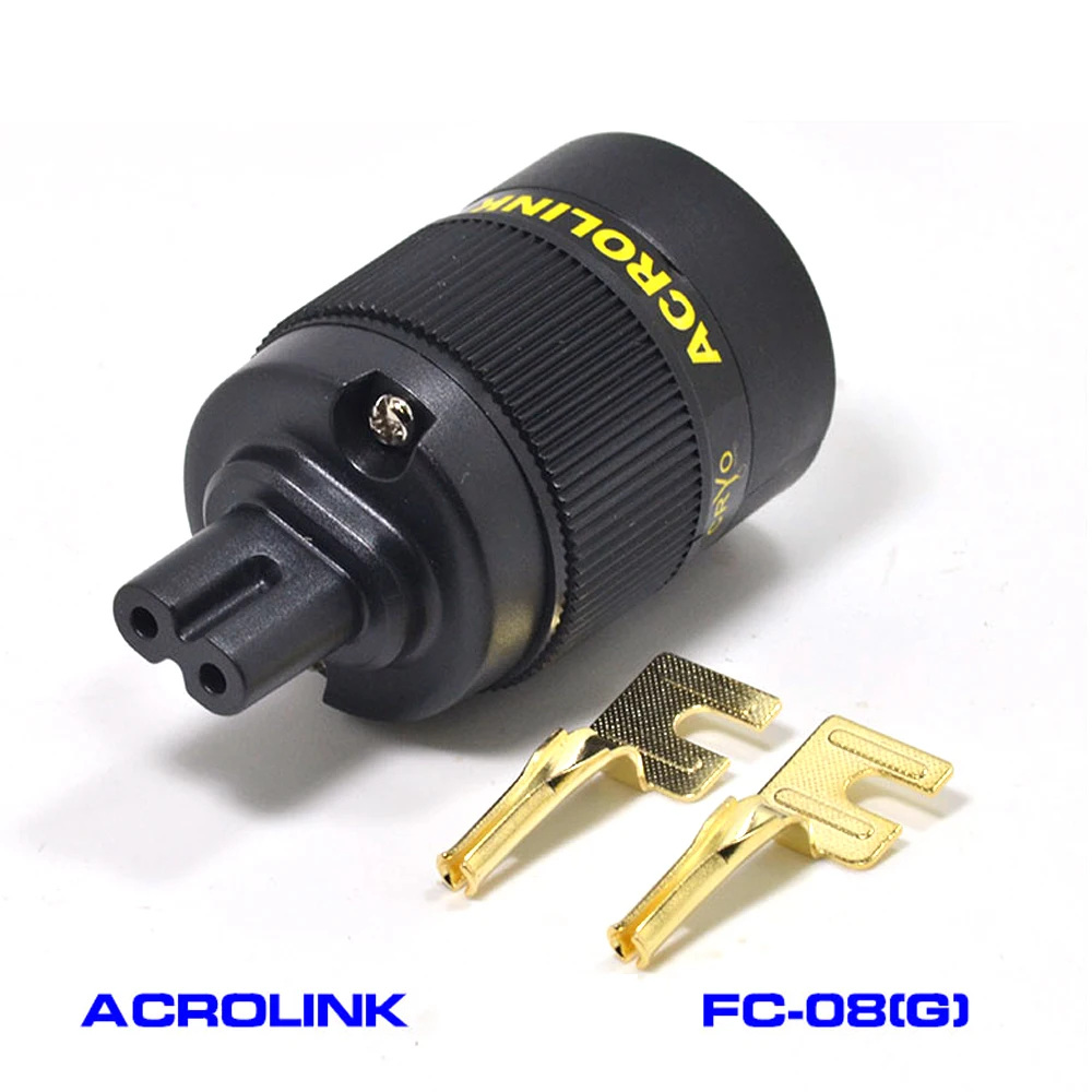 Acrolink FC-O8(G) 24K позолоченный медный шнур питания переменного тока фигурка 8 IEC Plug |