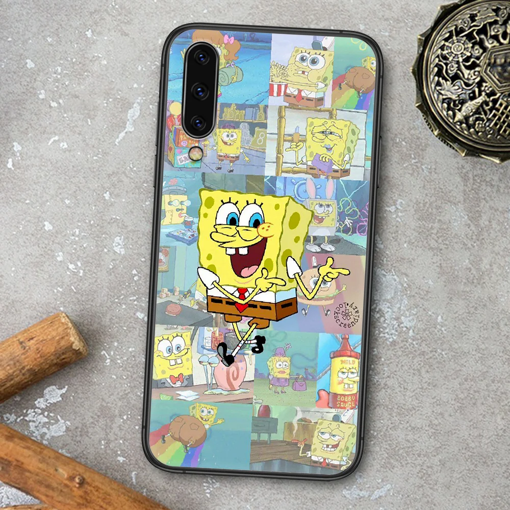 

Sponge Cute Bob Phone Case For Samsung Galaxy A 3 5 7 8 10 20 20E 21S 30 30S 40 50 51 70 71 black Funda Fashion Prime Trend Cell