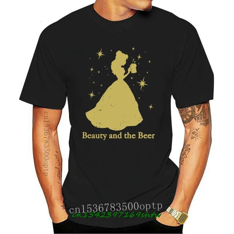 

Beauty And The Beer T Shirt Fun Alcohol Drunk Intoxicated Party Drunken Hangover Printed Mens Men T Shirt Classic 016064