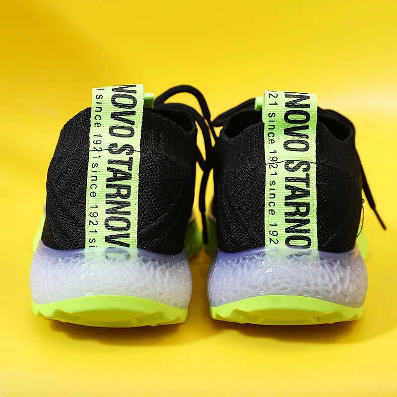 Женские Дизайнерские кроссовки из эластичной ткани разноцветные на платформе со