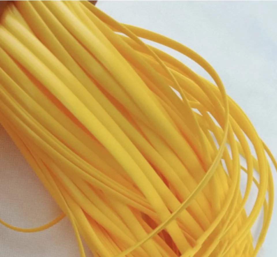 

65Meters/lot Width:8mm Thickness:1.2mm Yellow Rattan Chair Repair Material Round Flat Plastic PE Rattan