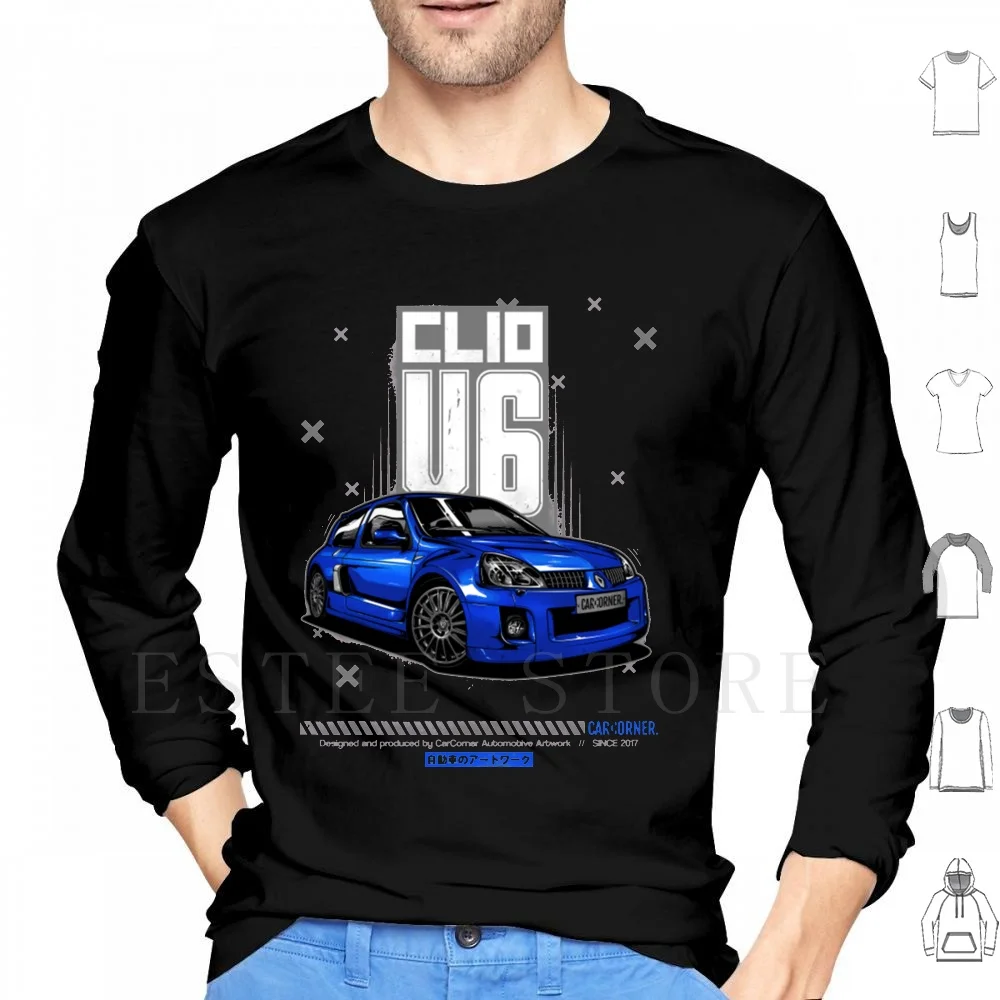 

Толстовка Clio V6-Carcorner с длинным рукавом Kangoo Koleos Captur Sandero Master Espace Fluence Kwid Car Logan Clio 2019 Symbol
