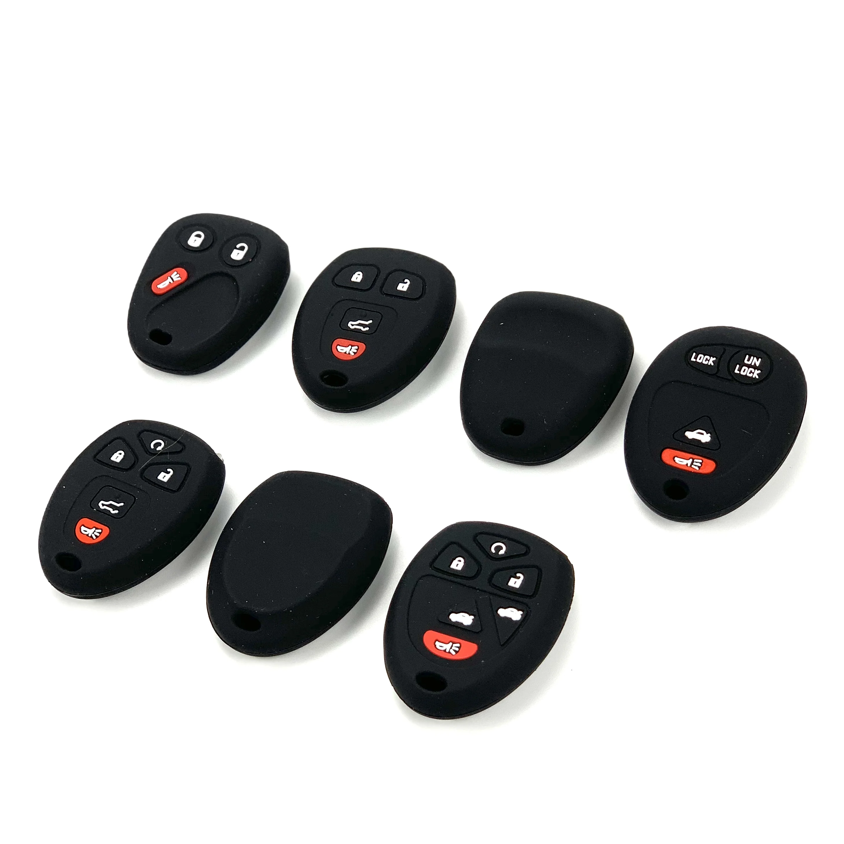 Silicone car Key Case cover set shell For Chevrolet tahoe yukon suburban For GMC for Cadillac for Buick 6 button key cover