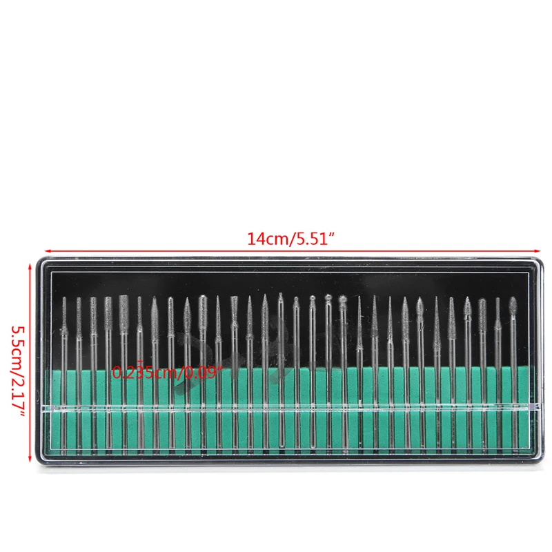 

30pcs Diamond Dental Low Speed Burs Set Millers Tooth Drill Jewelers Rotary 2.35